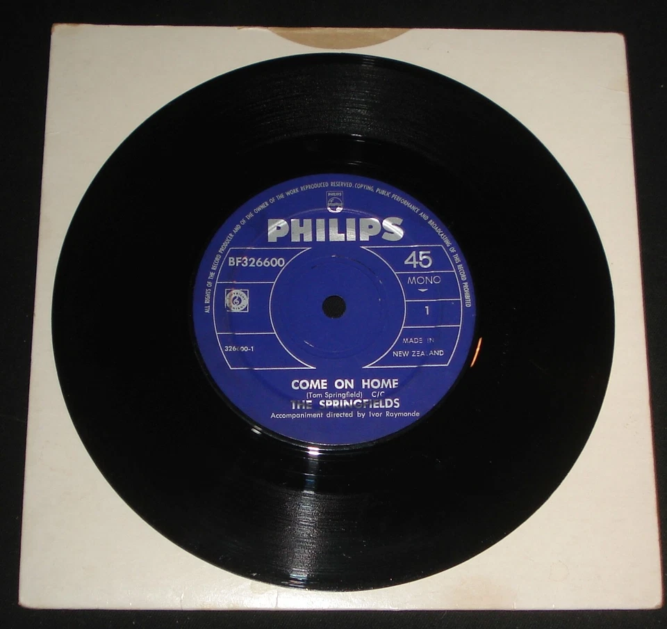 SPRINGFIELDS - COME ON HOME PHILIPS 45 - 1960s folk pop - Dusty & Tom - Image 1 of 1