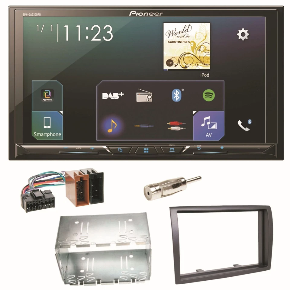 Pioneer SPH-DA230DAB Bluetooth Autoradio Einbauset für Fiat Ducato Boxer Jumper - Bild 1 von 1
