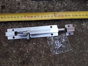Aluminium barrel bolts, size 10mm x 150mm, with screws. ZENITH - Bild 1 von 1