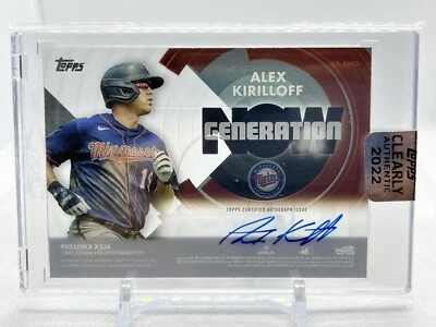 ALEX KIRILLOFF 2022 Topps Clearly Authentic 💎 Generation Now Auto 💎 TWINS - Image 1 of 2