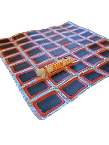 48x RUBBER PUNCTURE PATCH BICYCLE BIKE TIRE TYRE TUBE REPAIR PATCH KIT & GLUE UK - Picture 1 of 4