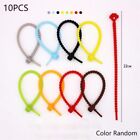 10 PCS Silicone Cable Ties Reusable Charge Cord Fixing Bands  Data Wire