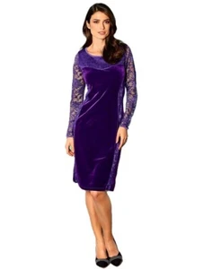 MARKEN KLEID SAMT LILA GR. 44 0116396513 (G) - Bild 1 von 4