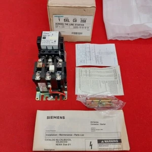 SIEMENS SXL CO 208 A CROSS THE LINE STARTER. 208V 3PHASE 7.5HP - Picture 1 of 8
