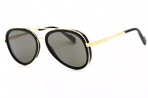 CUTLER AND GROSS CG1323SP 004 Sunglasses Gold Black Frame Grey Silver Lens 58mm - Picture 1 of 4