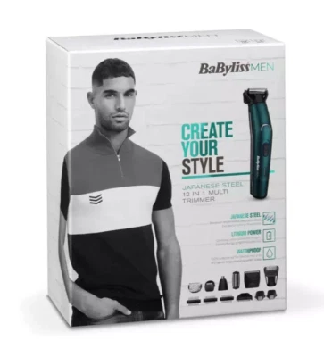 BaByliss Japanese Steel 12-in-1 Cordless Rechargeable Multi Trimmer 7861U, BNIB