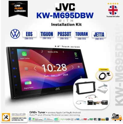 DAB+ BT Car Stereo 6.8" Apple CarPlay Android Auto Upgrade Kit for VW Vehicles - Image 1 of 4