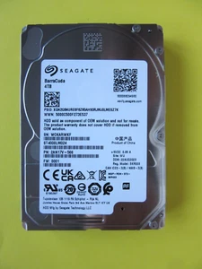 Seagate 4TB 14mm ST4000LM024 2AN17V-566 0001 2.5" HDD China WU Aug 2023 WCK - Picture 1 of 7