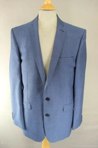 CHAQUETA AZUL MEZCLA RICA LANA NUEVA: PECHO 40 PULGADAS (AJUSTE LARGO) - Imagen 1 de 9