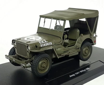 Welly 1/18 Scale Diecast - 18055H-W 1941 Jeep Willys MB Closed top US Army - Image 1 of 4