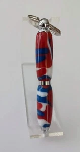 Handgefertigter maßgefertigter Acryl Schlüsselanhänger Ring Kugelschreiber - Bild 1 von 4