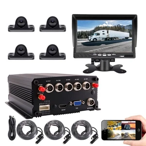 4CH 4G LTE GPS WIFI 1080P SSD/SD Drive DVR Remote Mini Camera For Truck Van Bus - Picture 1 of 8