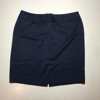 AK Anne Klein Skirt Size 20W Stretch Pencil Vented Back Zipper Navy Wear to Work - Изображение 1 из 4