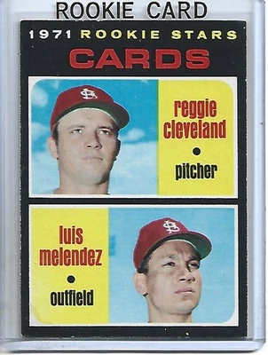 Reggie Cleveland/Luis Melendez 1971 Topps Baseball Rookie Stars #216-Cardinals - Image 1 of 2