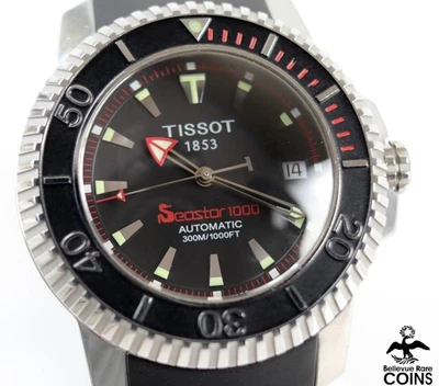 Tissot Seastar 1000 Automatic 25J Black Dial St. Steel Case Men's Watch A464/564 - image 1 of 4