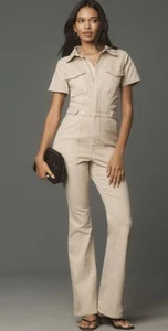 Anthropologie Good American Jumpsuit Women Sand Fit For Success Boho Large NWT - Picture 1 of 12