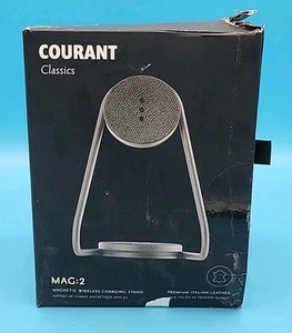 Support de charge magnétique sans fil Courant Classics Mag 2 cuir italien gris - Photo 1 sur 3