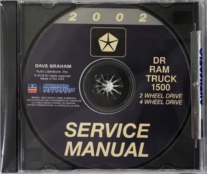 Dodge Ram 1500 2002 camioneta taller reparación manual CD - Imagen 1 de 2