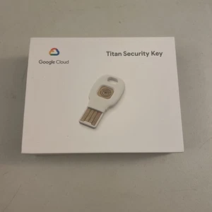 Google Cloud K51T Titan Security Key USB-C Type Adapter White Bluetooth - Zdjęcie 1 z 6
