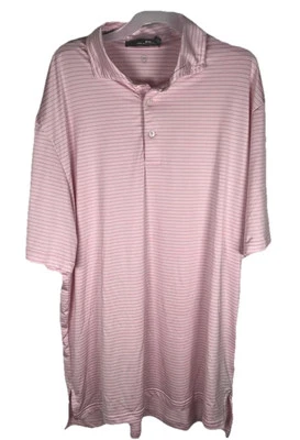 RLX Ralph Lauren Polo Mens Medium Pink Striped Moisture Wicking - image 1 of 4