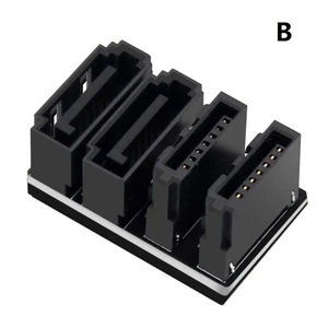 Dual SATA 7Pin Female To 7Pin Male 90/180 Degree Angled Adapter For Computer - Afbeelding 1 van 12