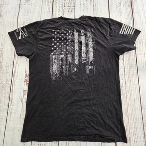 Grunt Style USA Flagge 1776 schwarz Kurzarm Baumwolle patriotisch T-Shirt Herren L - Bild 1 von 10