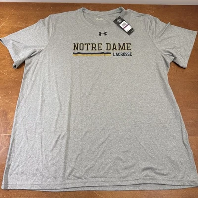 Рубашка мужская Notre Dame Fighting Irish 2XL серая лакросс Under Armour - Изображение 1 из 4