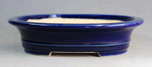 Tokoname ovale Bonsaischale von Reihou (Seizan Ofen), #07E17 : 190*160*H47mm - Bild 1 von 8