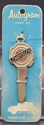 VINTAGE AUTOGRAM CHRYSLER Crest Key Blank (1949 1950 1953 1954) NOS - image 1 of 2