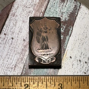 Printing Block ( Woman Holding Scale & Flag 2 Hands Shaking Underneath ) D of L - Picture 1 of 9