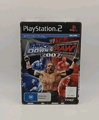 WWE SmackDown vs. RAW 2007 Steelbook PS2 Game Playstation 2 - Complete W/ Manual - Image 1 of 4