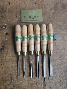 6 x Henry Taylor Schnitzbeitel Made in England Holzbearbeitung Zimmermann Schnitzer - Bild 1 von 16