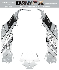 2025 Can Am Maverick R Max 4 Door Graphics Kit D53-2 Wild OAGFX Racing - Bild 1 von 1