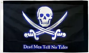 "DEAD MEN TELL NO TALES PIRATE"" Flagge 3x5 Fuß Polyester Banner Schild Schädel" - Bild 1 von 8
