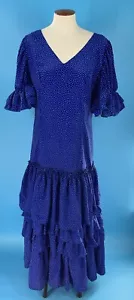 Authentic Roney Traditional Spanish Flamenco Dress Women's Size 44 (USA 12) VTG - Picture 1 of 8