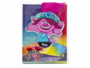  TROLLS WORLD TOUR MOHN GLITZER TAGEBUCH JOURNAL NOTIZEN ZEICHNUNGSBLOCK VERKAUF - Bild 1 von 1