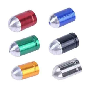 Bicycle Bullet Valve Caps French Valve Bike Presta Valve - Silver or Green Only - Picture 1 of 4