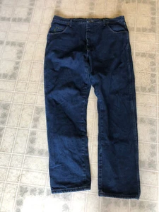 Cabela's Mens 40x34 Flannel Lined Blue Jeans Five Pocket 100% Cotton 901285B - Picture 1 of 5