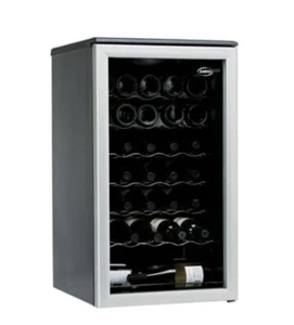 SANYO SR-3500 Wine Cooler Bottle Wine Cooler in Black with Chrome Trim - Picture 1 of 11