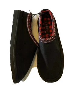 NEW Guess Walter Slippers Loafer Comfort Shoes Indoor Outdoor Black Plaid 9 - Picture 1 of 4