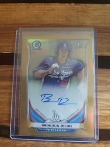 2014 Bowman Chrome Brandon Dixon Gold Refractor Auto 1st Bowman /50 Tigers - Picture 1 of 2