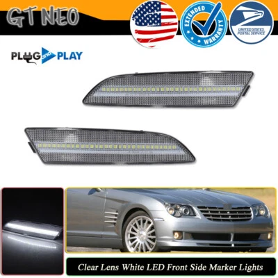 Luz de estacionamiento LED blanca transparente para Chrysler Crossfire 2004-2008 Foto 1 de 4