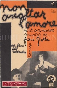 FUTURISMO AVANT-GARDE PHOTOMONTAGE Cover "Non Ascolate L'Amore" Music ITALY 1933 - Foto 1 di 2