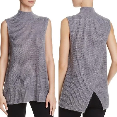 Suéter gris sin mangas con cuello falso espalda cruzada French Connection para mujer $118 Foto 1 de 4