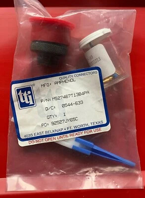 MS27467T13B4PA AMPHENOL Circular MIL Spec Connector 4P Sz 13 Straight Plug Pin - Image 1 of 3