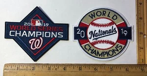 Lot 2 Washington Nationals Patch MLB Baseball 2019 World Series Champions Logo - Picture 1 of 2