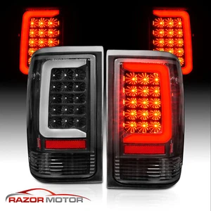 For 1993-1997 Ford Ranger Black Housing C-Bar LED Replacement Taillights Pair - Picture 1 of 9