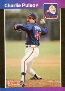 1989 Donruss No 286 Charlie Puleo Pitcher #45 Atlanta Braves - Picture 1 of 2
