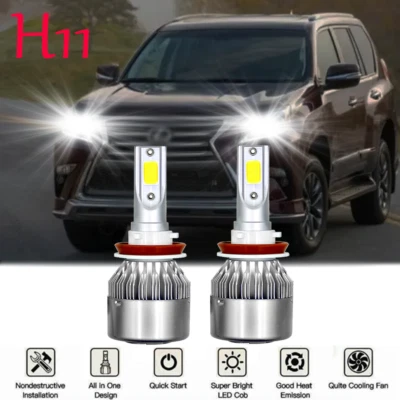 Kits de faros LED para Lexus GX470 2003-2009 H11 6000K bombillas blancas haz bajo Foto 1 de 4