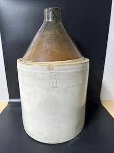 Vintage 5 Gallon Stoneware Crock Jug - Picture 1 of 16